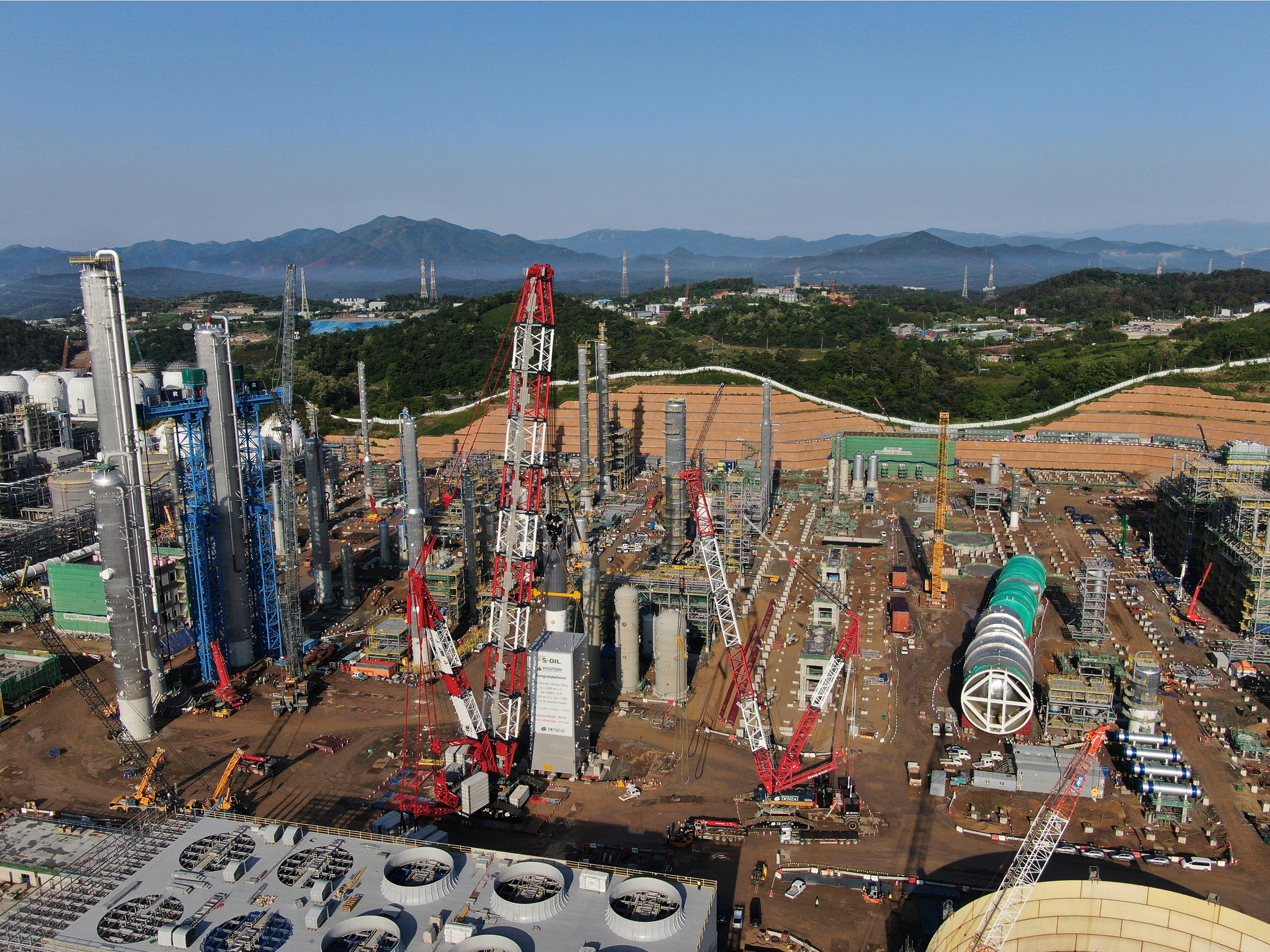 S-OILシャヒーン石油化学プロジェクトの建設現場